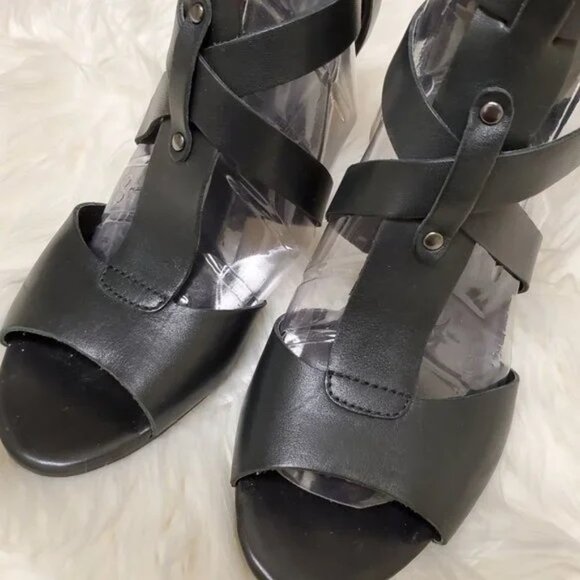 Franco Sarto Jayda Strappy Buckle Heeled Sandals SZ 8 - Picture 8 of 12